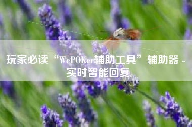 玩家必读“WePOKer辅助工具	”辅助器 - 实时智能回复