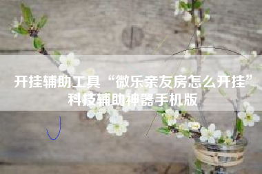 开挂辅助工具“微乐亲友房怎么开挂	”科技辅助神器手机版