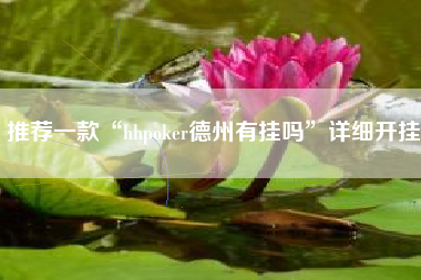 推荐一款“hhpoker德州有挂吗	”详细开挂