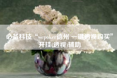 必备科技“wepoker德州 一键透视购买”开挂(透视)辅助