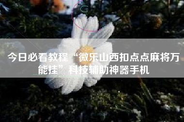 今日必看教程“微乐山西扣点点麻将万能挂	”科技辅助神器手机