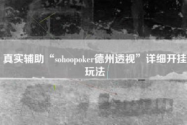 真实辅助“sohoopoker德州透视”详细开挂玩法