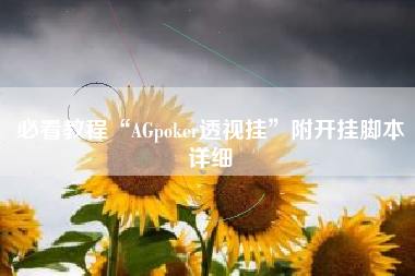 必看教程“AGpoker透视挂”附开挂脚本详细